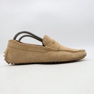 Jack Erwin Parker Penny Driving Loafers Men's Size 9 Classic Shoes Beige Suede